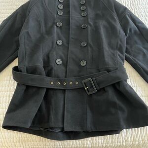 J. Peterman Black Double-Breasted Jacket